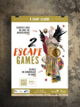 Affiche A0 pour annoncer les 2 nouveaux escape games