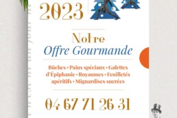 Face avant du dépliant Fêtes 2023 - Boulangerie Ponrouch